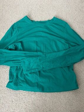 Old Navy Teal Long Sleeve Crewneck Tee
